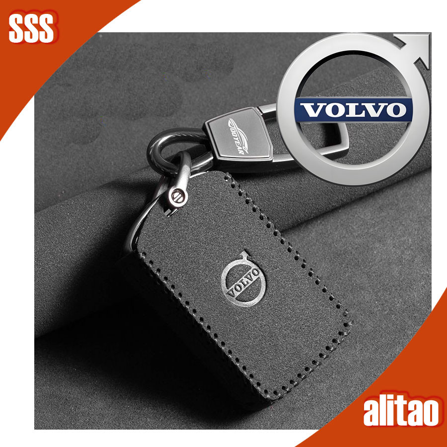 พร้อมแล้ว กระเป๋าใส่กุญแจหนังกลับ VOLVO เข้ากันได้กับ VOLVO  V60 XC40 XC60 V60 940 S60 S80 XC90 ปกกุ
