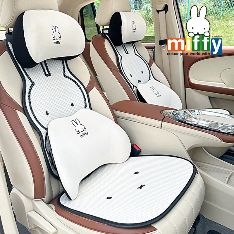 Hot sales New Mifei เบาะรถยนต์ลายการ์ตูน ระบายอากาศ蜂窝 四季通用 ตกแต่งภายในแฟชั่น