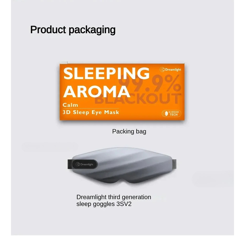 Dreamlight 3/4S Eye Mask Sleep 3D Stereoscopic Sleep Aid สําหรับผู้ชายผู้หญิงผู้ใหญ่สําหรับ Sleeping Block Out Light Travel Eye Mask