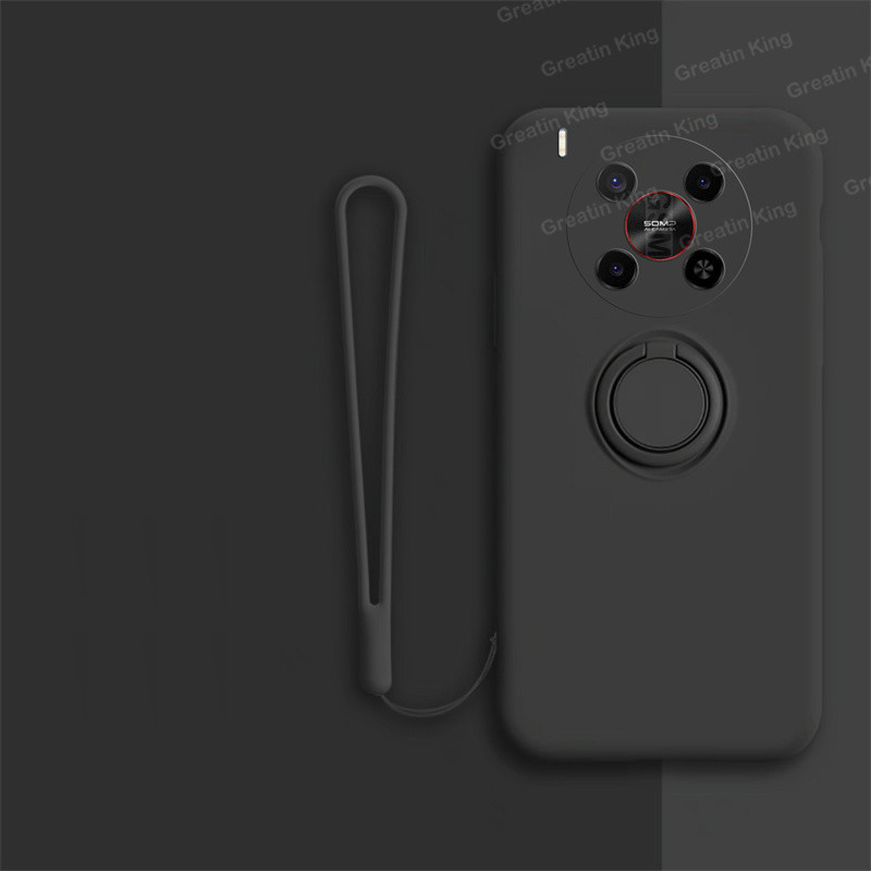 Zte Blade V70 Max /Nubia V70 Max เคสโลหะที่วางโทรศัพท์แม่เหล็กฝาครอบโทรศัพท์ TPU แบบนุ่มพร้อมสายรัดข้อมือสลิงป้องกันการสูญหายเชือกสั้นสายคล้องเชือกเส้นเล็กโทรศัพท์