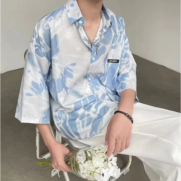 เด็กชายฤดูร้อนหลวมสบายๆสบาย Tie-Dye All-Ma