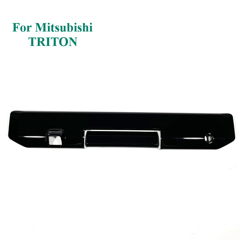 สําหรับ Mitsubishi TRITON 2024 สีดําเงารถฝาครอบมือจับประตู trim,TRITON L200 มือจับประตูด้านหลัง garn