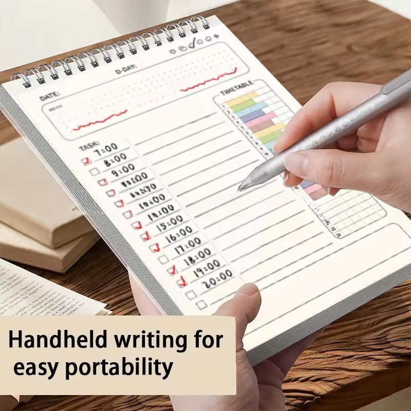 A5 Daily Planner Schedule Book To Do List Notebook Self-discipline Work Arrangement Notepad Office School Supplies ของขวัญนักเรียน
