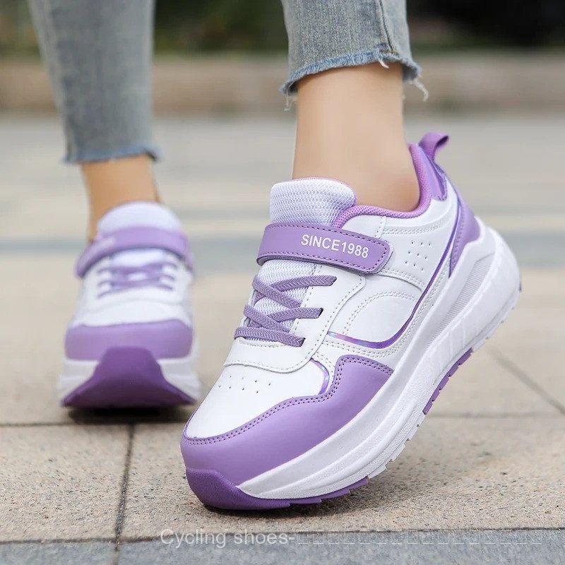 Boys and Girls 4-wheel Roller Shoes Kids Fashion Parkour Sneakers With Wheels Retractable Dual-purpo