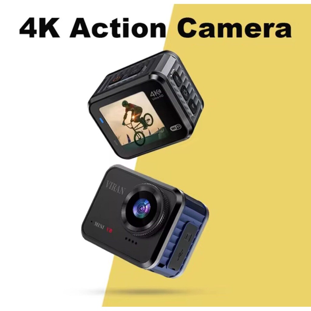 Mini 8 4K/60fps GO HD Action Camera Pro 20MP กันน้ําสําหรับ VIRAN