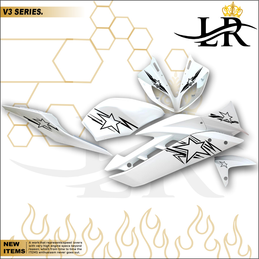 สติ๊กเกอร์ Striping R15 V2 Star Striping Cutting R15 V2 สติ๊กเกอร์ Variation R15 เก่าเรียบง่าย