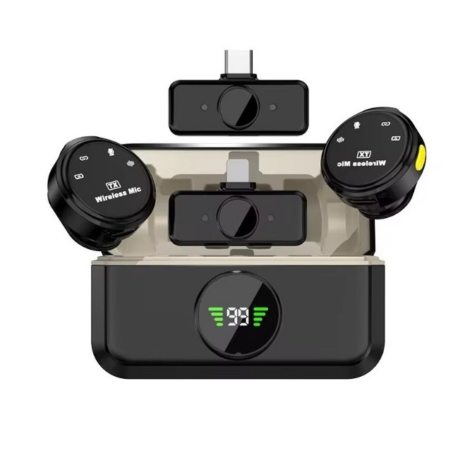 ไมค์ไร้สาย Kawa Q9 Pro (มีไมค์ 2 ตัว) HD Voice มาพร้อมระบบตัดเสียงรบกวน ระยะเชื่อมต่อ 30 เมตร