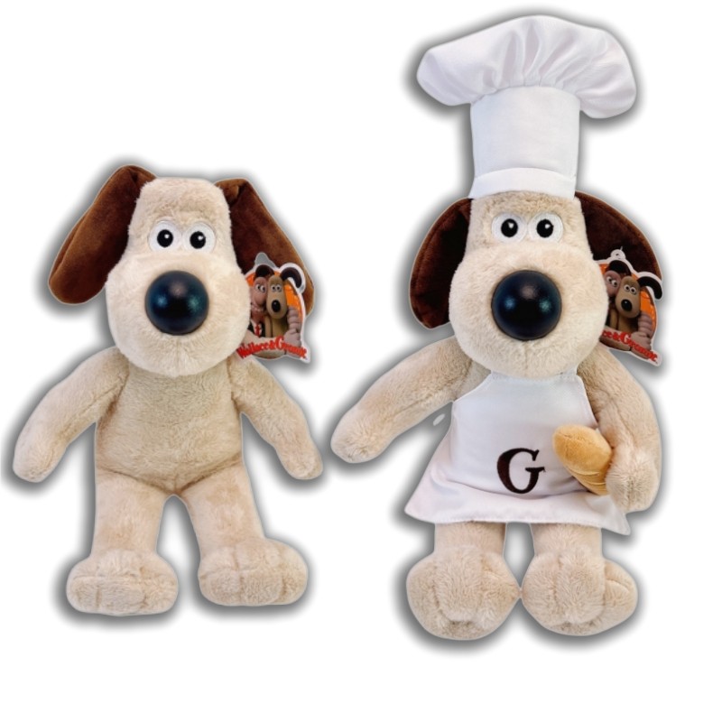 Original พร้อมแท็ก Wallace & Gromit Plush ของเล่น Grommit Wallace ของเล่น Chef ตุ๊กตาสุนัขการ์ตูน Pu