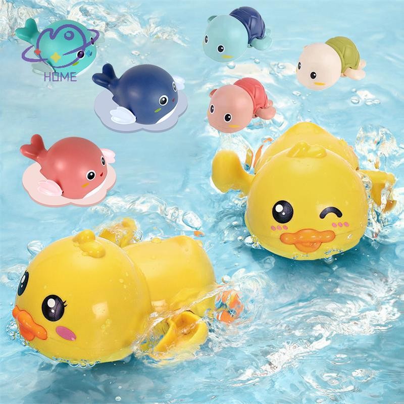 ของเล่นอาบน้ําเด็ก Pool Beach โซ่คลาสสิก Clockwork ของเล่นน้ําเป็ดน่ารัก เต่า โลมา สําหรับเด็กเล่นน้ํา {TH}