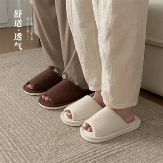 Xixtiao รองเท้าแตะผ้าฝ้ายลินินเรียบง่าย Four Seasons สบาย Soft Sole ฤดูใบไม้ผลิฤดูร้อนรองเท้าแตะผู้ชายผู้หญิง