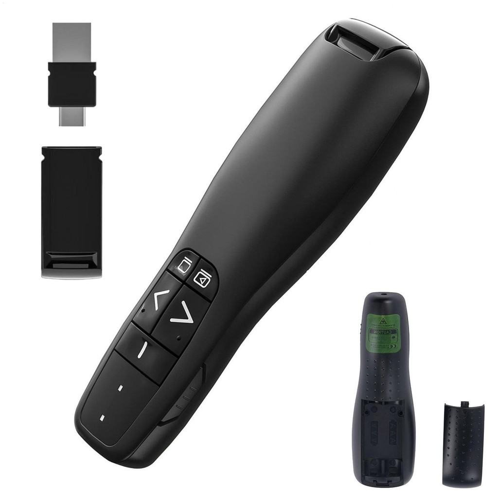 Presentation Clicker Wireless Pointer Clicker สําหรับการนําเสนอรีโมทคอนโทรล Presenter Pointer PPT สไ