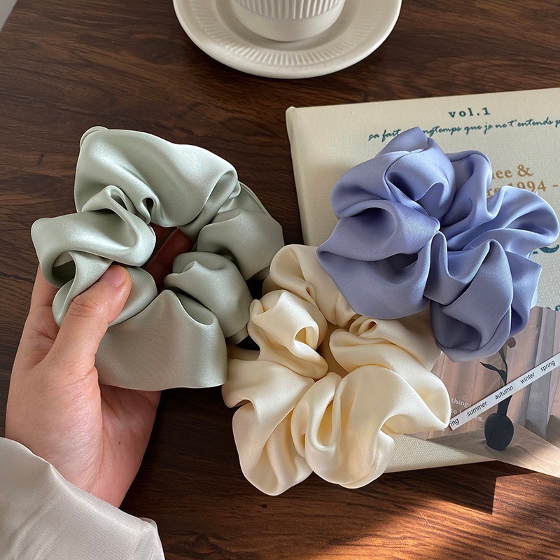 Sweet High-End All-Match Satin Scrunchy Hair Tie