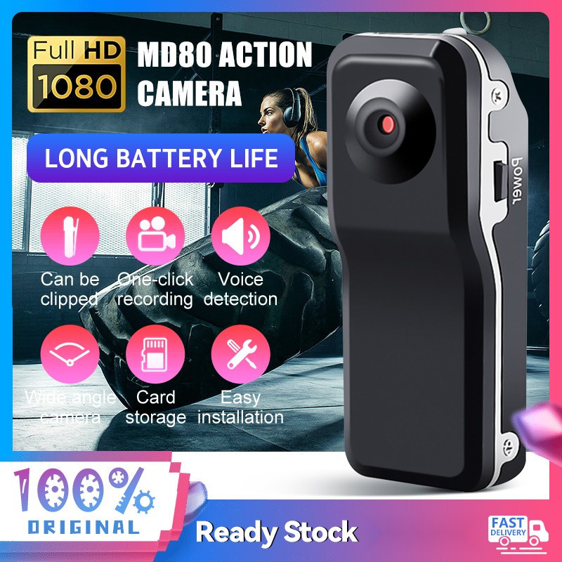 กล้องแอคชั่น กันน้ํา สําหรับรถจักรยานยนต์ 1080P 130° Dash cam กล้องบันทึกวิดีโอ 360 สําหรับกล้องแอคชั่น vlogging Spy HD