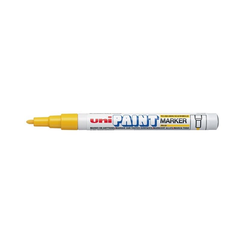 UNI ปากกาเพ้นท์ หมึกสีเหลือง ขนาด 2.2-2.8 มม. รุ่น PX-20
