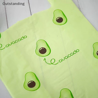 Outstanding ใหม่ ถุงพลาสติกใส่ผลไม้น่ารัก พร้อมหูหิ้ว สําหรับใส่อาหาร ซูเปอร์มาร์เก็ต ร้านขายของชํา 50 ชิ้น