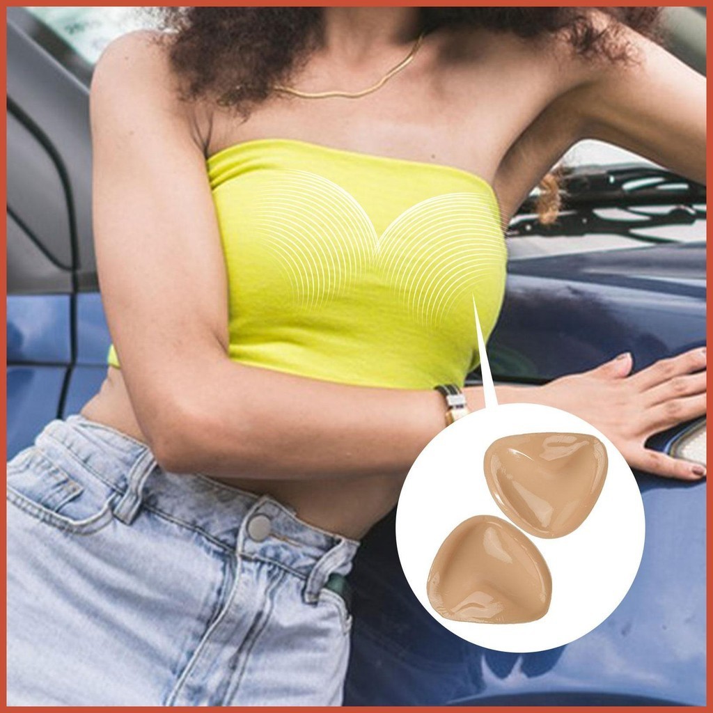 Sticky Bra แทรก Double-Sided Self กาว Push Up Pads สามเหลี่ยมที่มองไม่เห็น Push-up Pads สําหรับผู้หญ