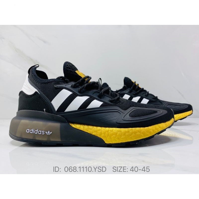 Adidas ZX 2K Boost FX7475 รองเท้าวิ่ง สีดํา สีเหลือง สําหรับผู้ชาย PREMIUM-40-45 EURO999999999999999999999999999999999999999999999999999999999999