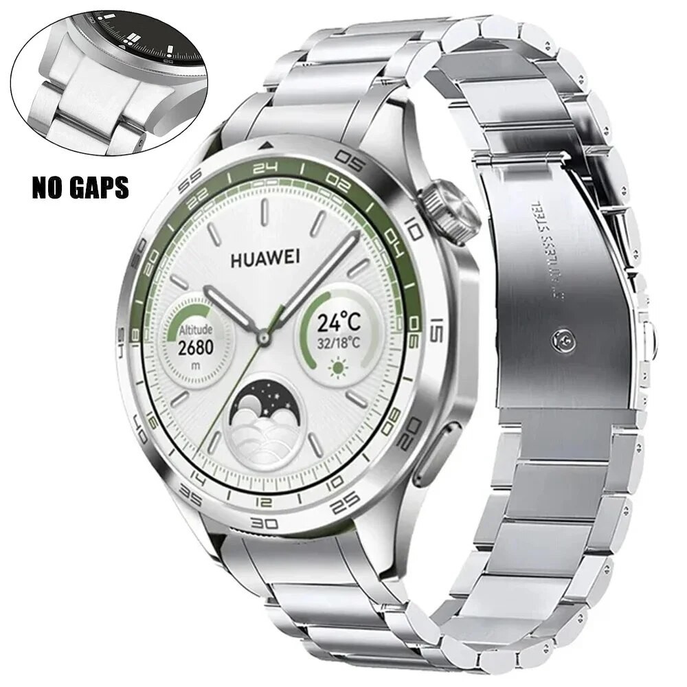 No สายนาฬิกาข้อมือสเตนเลส 22 มม. แบบเปลี่ยน สําหรับ HUAWEI WATCH GT 4 46 มม. GT4
