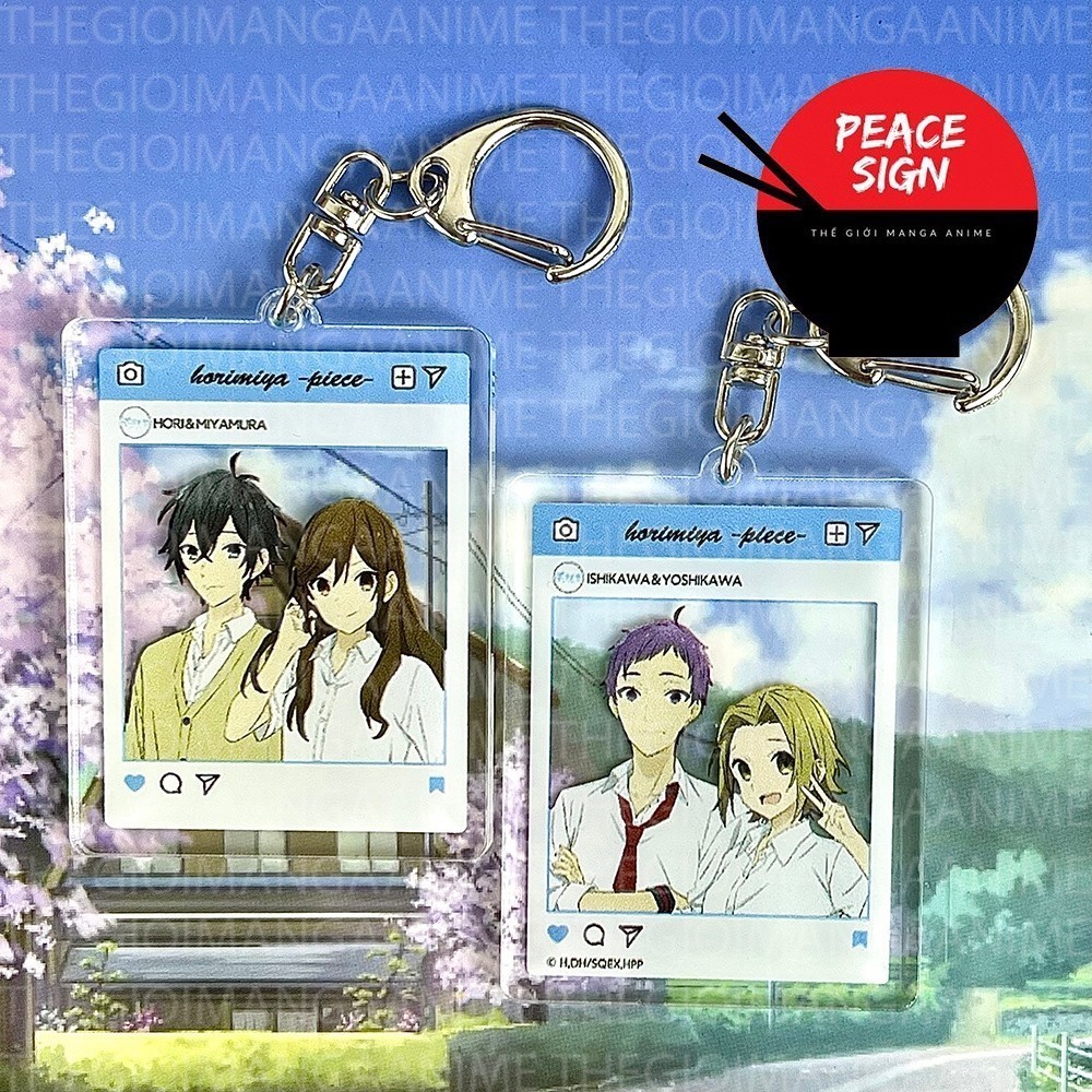 HORIMIYA ver INSTA พวงกุญแจพิมพ์อะนิเมะ chibi miga อะคริลิคอุปกรณ์เสริมน่ารัก