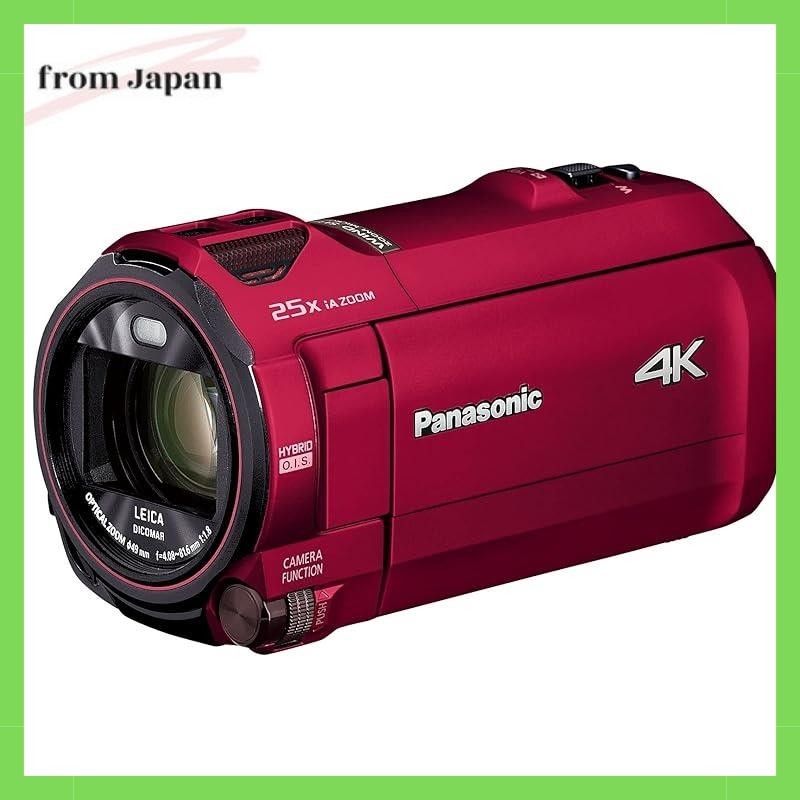 Panasonic กล้องบันทึกวิดีโอ 4K 64Gb ซูมออปติคอล 20X Urban Red Hc-Vx992Ms-R
