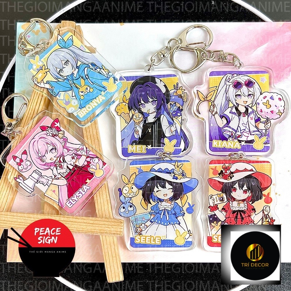 HONKAI IMPACT 3 ver PLAY พวงกุญแจ micha เกมอะคริลิค chibi อะนิเมะสะดวก