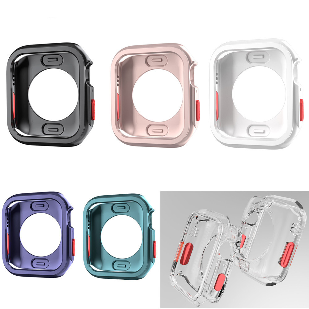 เคสซิลิโคน TPU แบบนิ่ม สําหรับ Apple Watch Series 9 8 7 SE 6 5 4 45 มม. 41 มม. 44 มม. 40 มม. IWatch Ultra2 Ultra 49 มม.