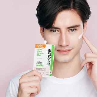 [1 ซอง] Oxecure acne clear powder mud อ๊อกซีเคียว แป้งโคลน เคลียร์สิว [7 กรัม]