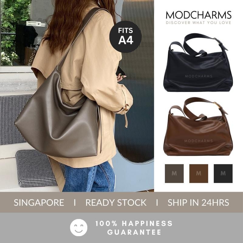 [SG] Modcharms Lena Korea Large Fits 14" Laptop Soft Women Sling Shoulder Bag School Work Girl Plain