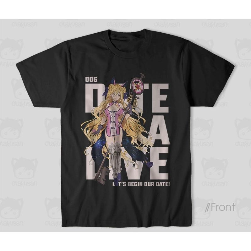 Date A Live Hoshimiya Mukuro (สีดํา) เสื้อยืดแขนสั้น