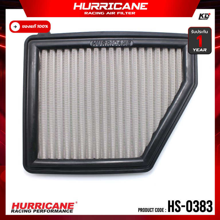 HURRICANE กรองอากาศสแตนเลส , ผ้าแดง Honda ( Civic FC ) HS-0383