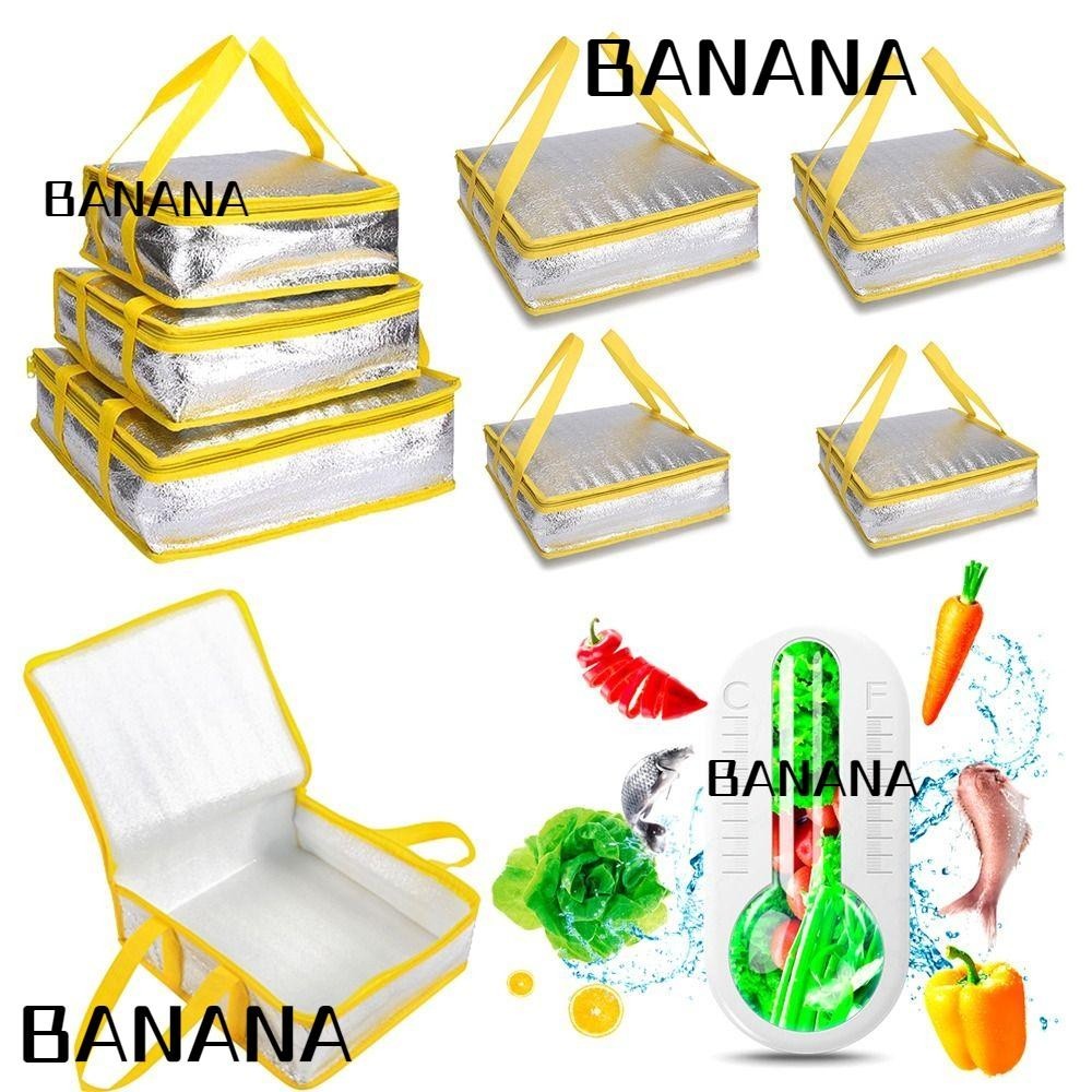 Banana1 Pizza Delivery Bag Folding Food Thermal Delivery Carrier Cooler Bag