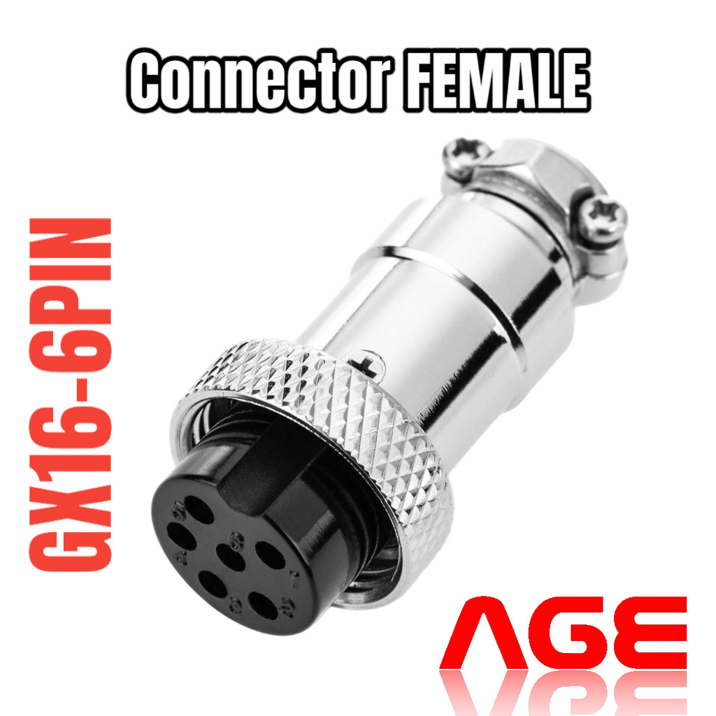 GX16-6PIN METAL CONNECTOR FEMALE PLUG
