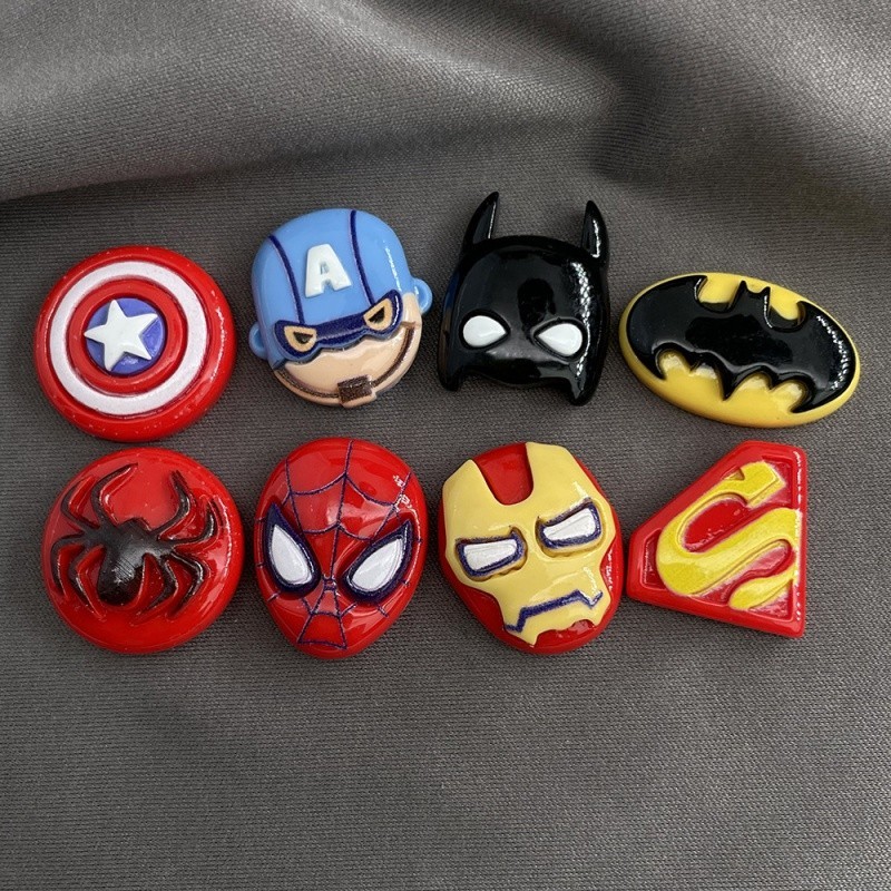 อุปกรณ์เรซิน diy Iron Man Spiderman Batman การ์ตูนเรซิ่นเครื่องประดับ diy ครีมกาวเคสโทรศัพท์อุปกรณ์เสริม diy อุปกรณ์เสริมผมเครื่องประดับวัสดุ