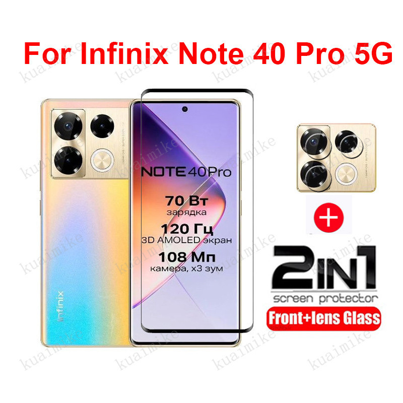 2-in-1 ฟิล์ม Infinix Note 40 Pro 5G ฟิล์มกระจก HD ฟิมล์กระจก Infinix Note 40 30 Pro 30 VIP Zero 30 4