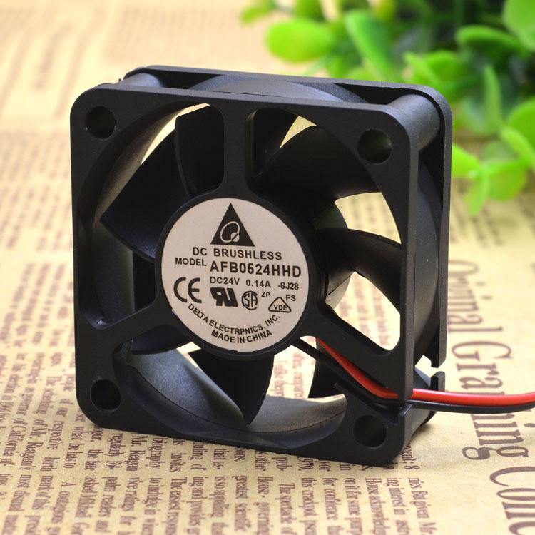 ยี่ห้อใหม่ DELTA/DELTA 5cm 5020 AFB0524HHD 24v 0.14a พัดลมระบายความร้อนอินเวอร์เตอร์