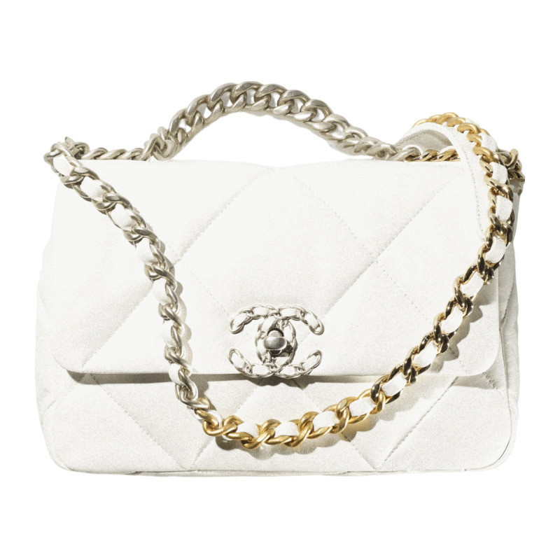 Chanel/Chanel 2023 New Womens Bright Lambskin 19 Handbag Shoulder Backpack