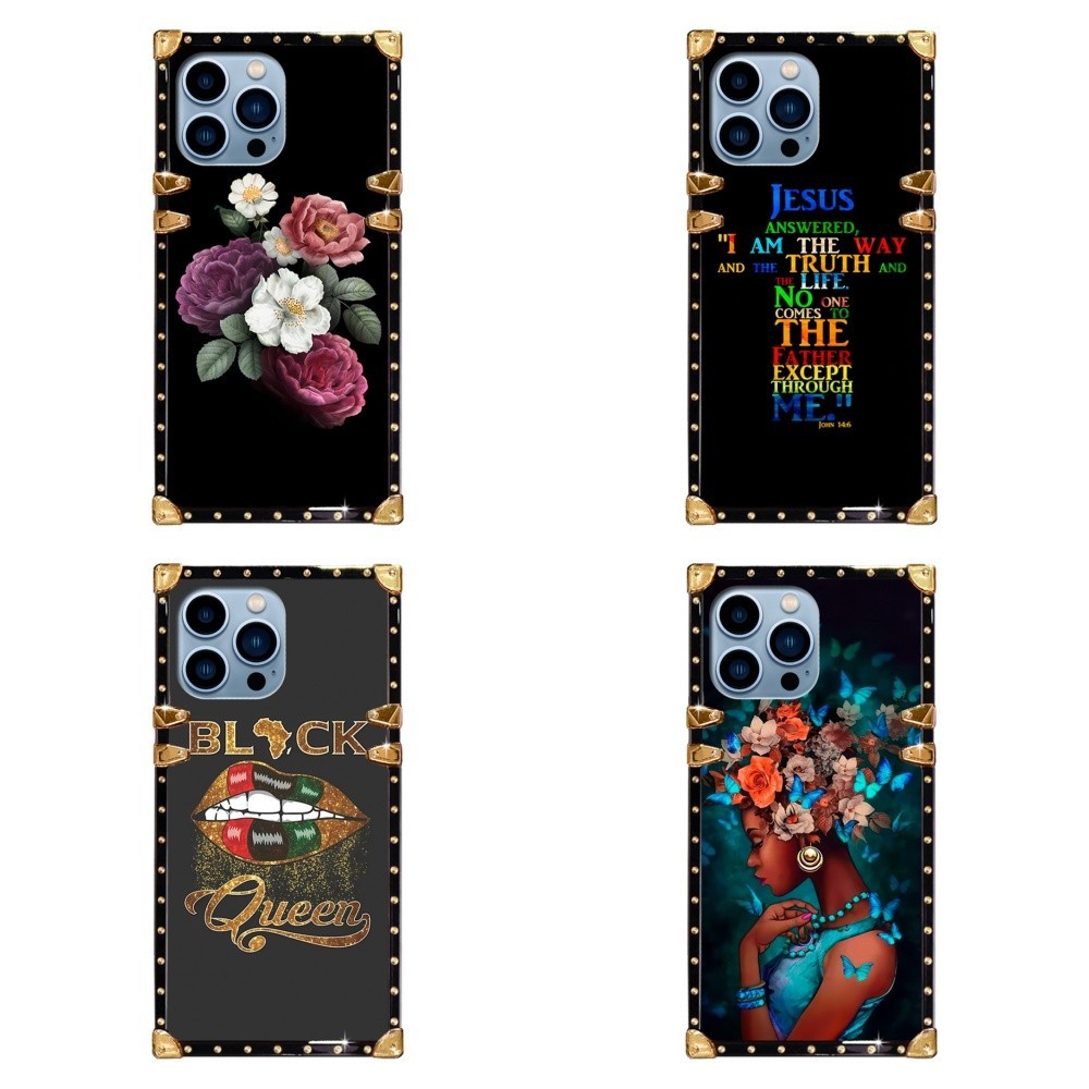 สําหรับ OPPO RENO 11F 10 9 8Z 8T 7Z 6Z 5 4 3 2Z 2F PRO PLUS RENO10 RENO8Z RENO7Z 5G 4G Peony รูปแบบแฟชั่นสแควร์เคสโทรศัพท์