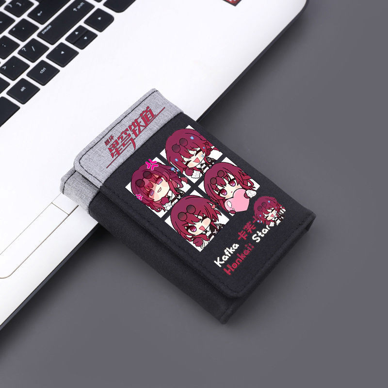 กระเป๋าสตางค์ Honkai: Star Rail Merchanted Short Anime Kafka Fan Merchanted Student Wallet ins Short Small Card Case Coin Purse