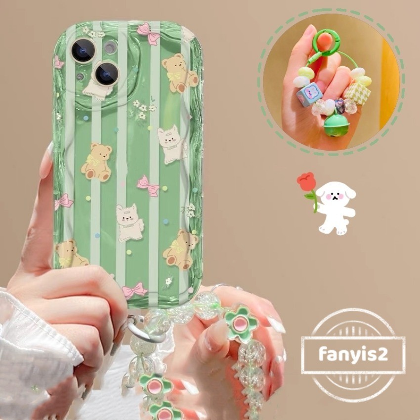 Samsung A06 A16 A55 A35 A15 A05 A05s A14 A13 A12 A53 A52 A51 A04 A03S A22 A23 A24 A32 A33 A34 A30 A50S A54 S24Ultra การ์ตูนหมีใสเคสโทรศัพท์