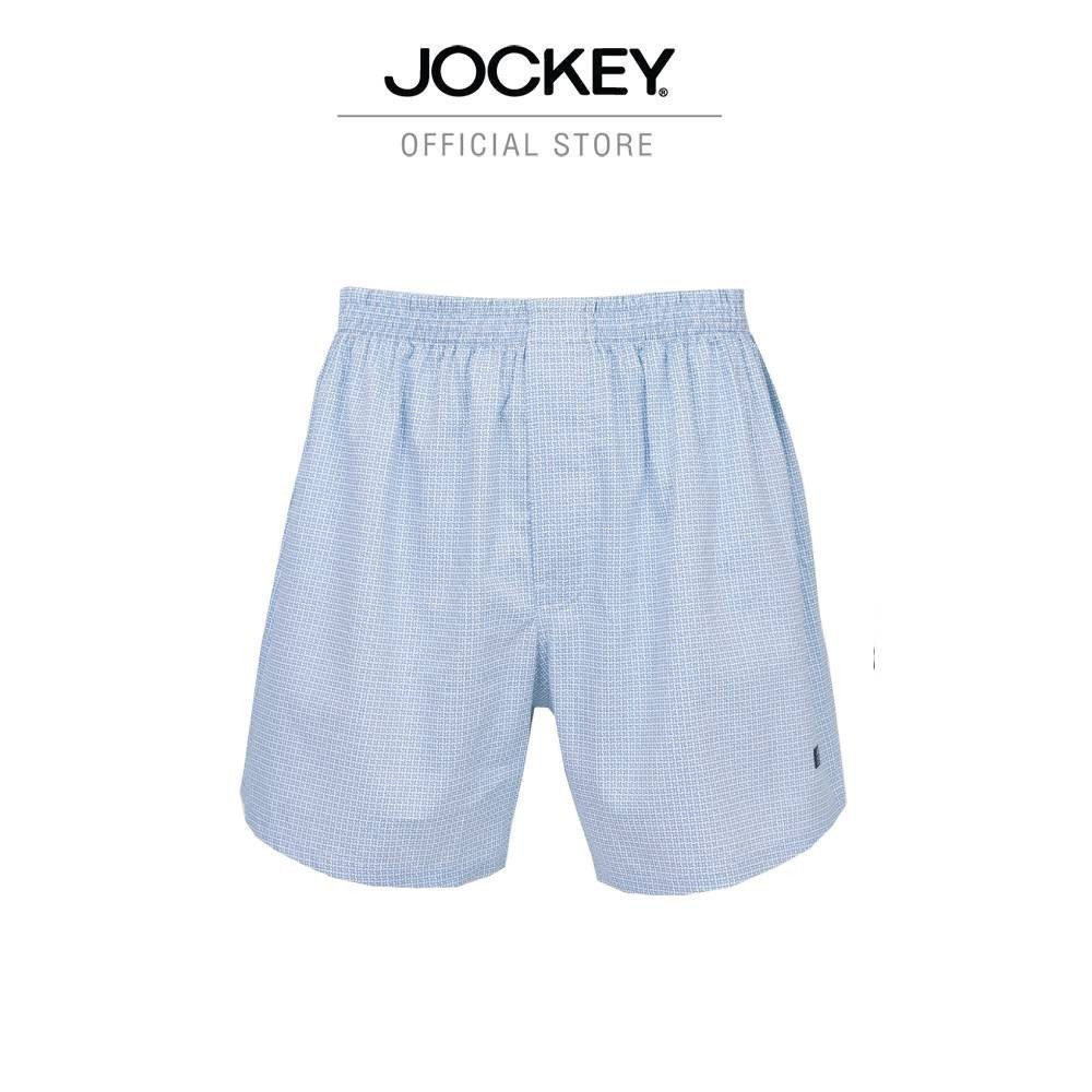JOCKEY UNDERWEAR กางเกงบ็อกเซอร์ SLEEPWEAR รุ่น KU JKB697 BOXER สีฟ้า