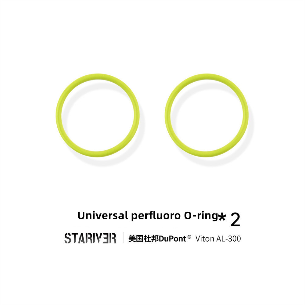 Stariver Perfluoro DuPont ฝาสูบหล่อลื่นด้วยตนเอง O-ring-2 ชิ้น