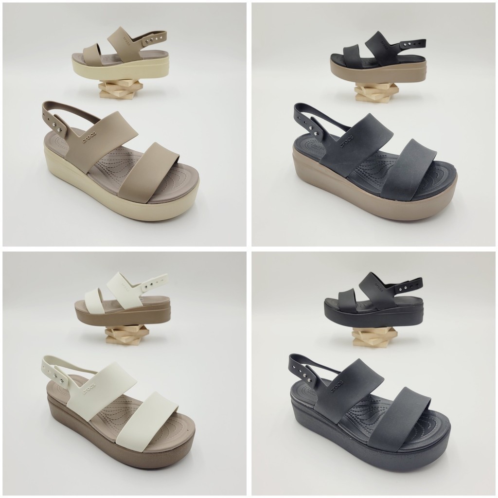 พร้อมส่ง !!! รองเท้าลำลองแฟชั่น สไตล์ Crocs Brooklyn Low Wedge (Unisex)