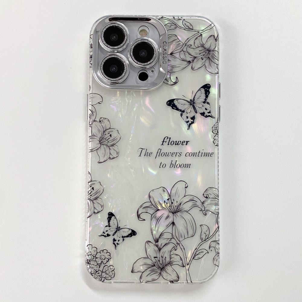 เคสโทรศัพท ์ ผีเสื ้ อสําหรับ Apple iPhone 11 12 13 14 15 Pro Max Plus Case Cover