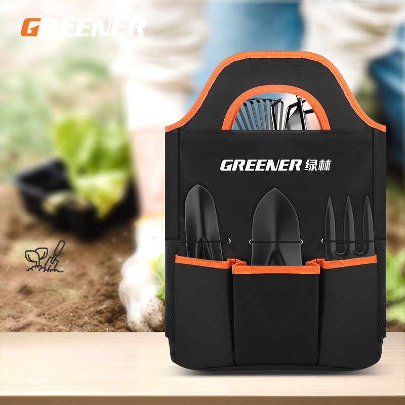 Greener พร้อมกระเป๋าจัดเก็บเครื่องมือทําสวนพลั่วขนาดเล็กขุดดินปลูกดอกไม้กําจัดวัชพืช
