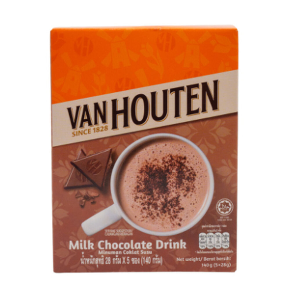 VanHouten Chocolate Drink เครื่องดื่มรสช็อคโกแลตชนิดซอง 28g.x 5 ซอง (05-7443)