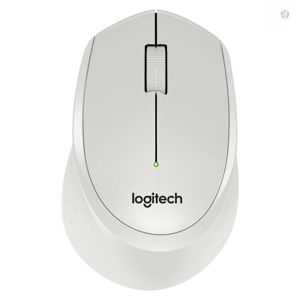 Logitech M330 2.4GHz เมาส ์ ไร ้ สาย Ergonomic Mute Mouse 2.4G Nano Receiver Plug and Play สําหรับเดสก ์ ท ็ อปคอมพิวเตอร ์ แล ็ ปท ็ อปสีขาว