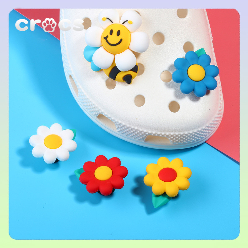 jibbitz crocs Bees flowers crocs jibbitz 3D Silicone Charm jibbitz crocs เกาหลี