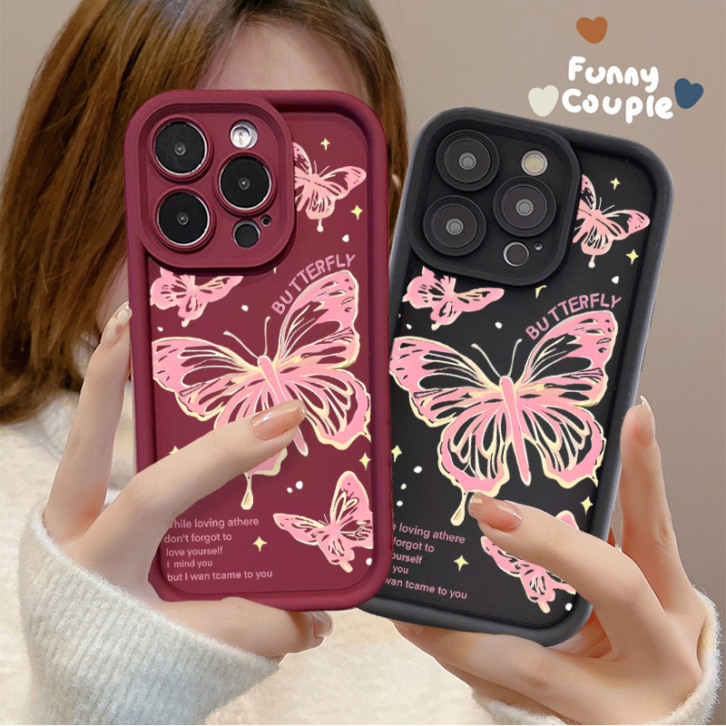 ปลอกสําหรับ OPPO F5 F5 Youth F7 F9/OPPO A9X F11 F17 F19 F21 Pro Realme 2 Pro Dreamy Shiny Star Butterfly Soft TPU เคสโทรศัพท์