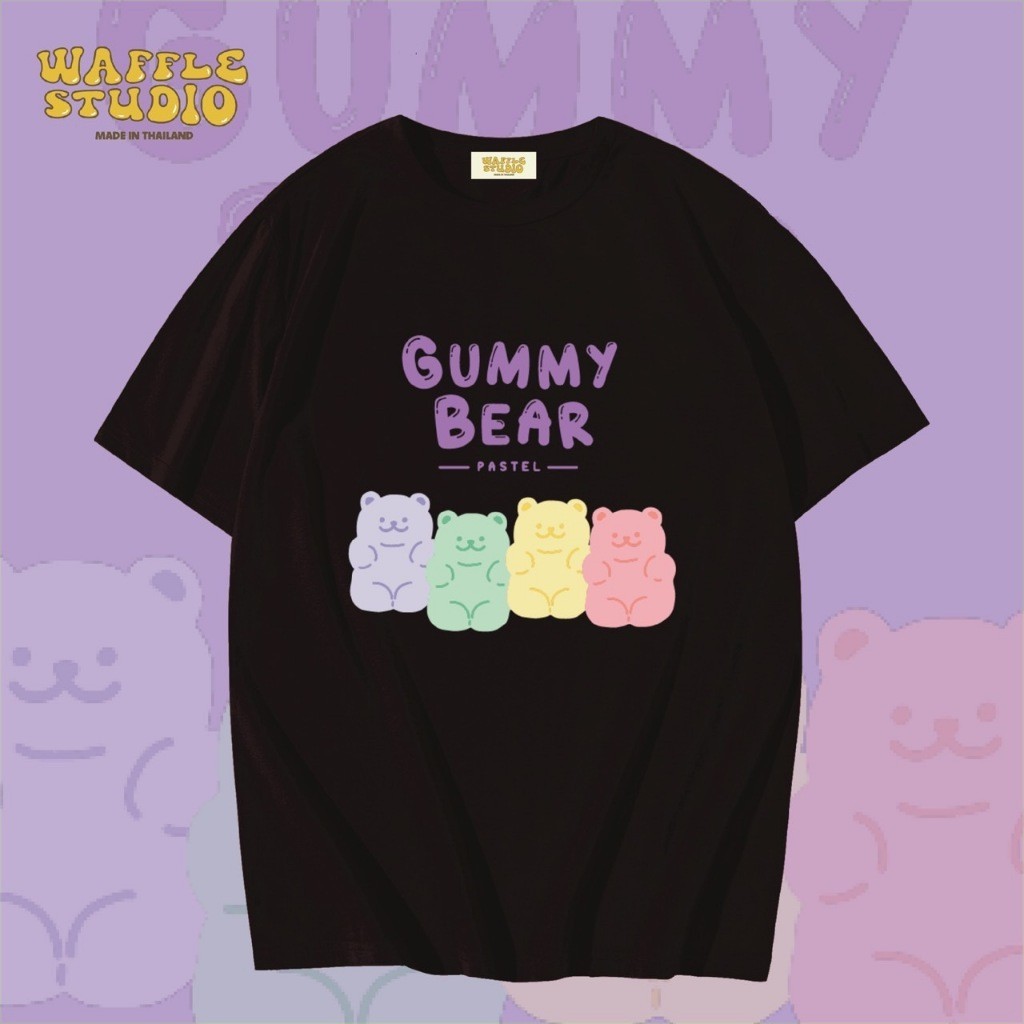 [  🔥 ] WS0023  เสื้อยืดโอเวอร์ไซส์ เสื้อยืดเกาหลี ผ้าคอตตอน100% เสื้อยืดการ์ตูน 100%cotton S-5XL