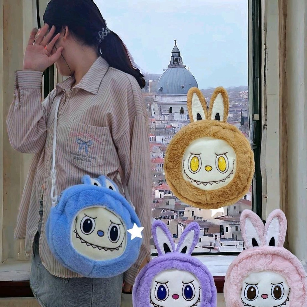 พร้อมส่งกระเป๋าสะพายข้าง ลายการ์ตูนสุดฮิต ผ้ากำมะหยี่ขนนิ่ม น่ารักสดใส